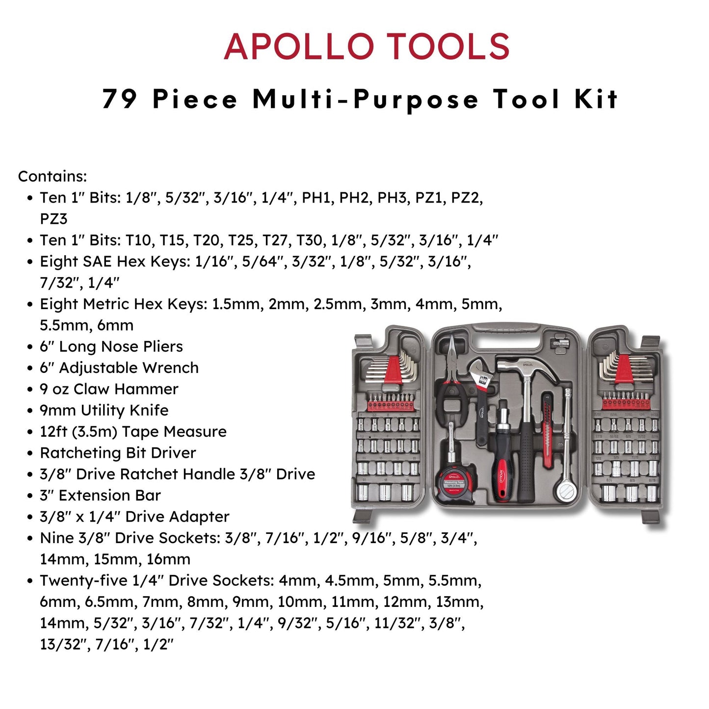 79 Piece Multi-Purpose Tool Kit - DT9411