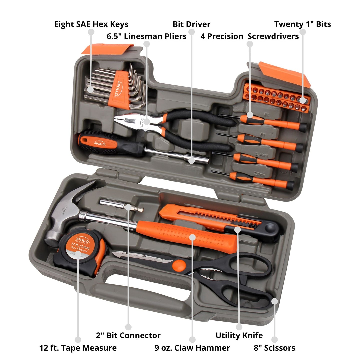 39 Piece General Tool Kit - DT9706OR