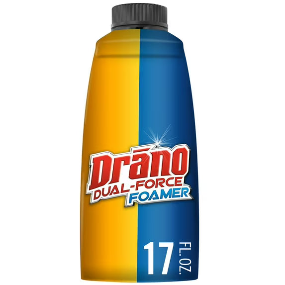 Drano Dual-Force Foamer Clog Remover, 17 fl oz - 2 Pack