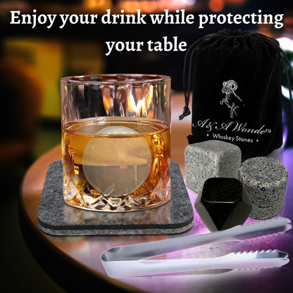 Premium Whiskey Stones Set Of 4 Geometrical shapes