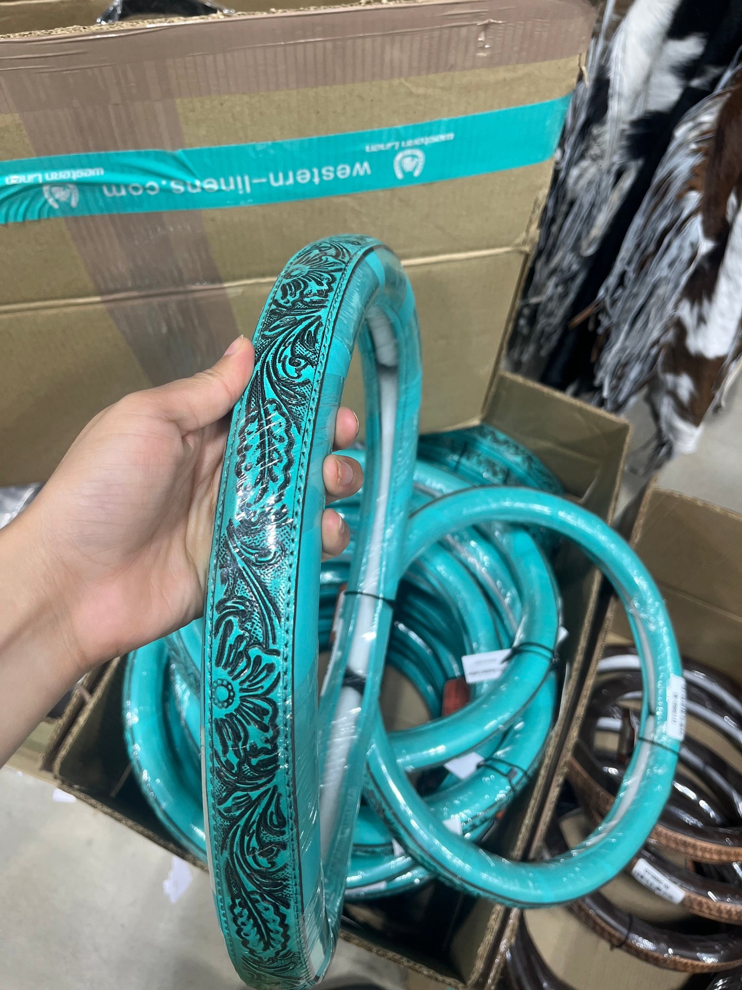 15” Genuine Leather Steering Wheel Covers