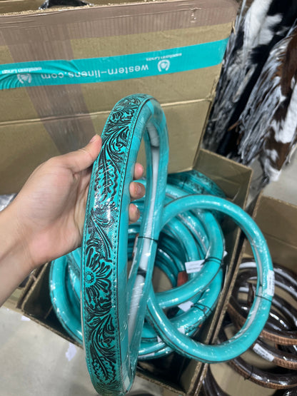 15” Genuine Leather Steering Wheel Covers