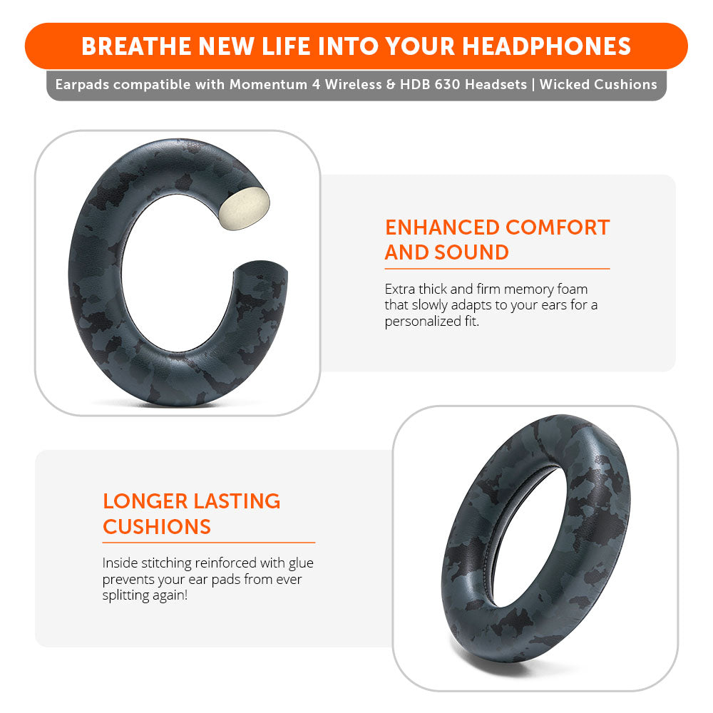 Sennheiser Momentum 4 & HDB 630 Earpads - WC PadZ Momentum 4 & HDB 630