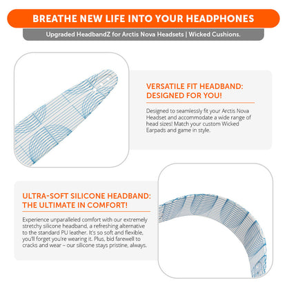 WC Silicone HeadbandZ for Arctis Nova Headsets