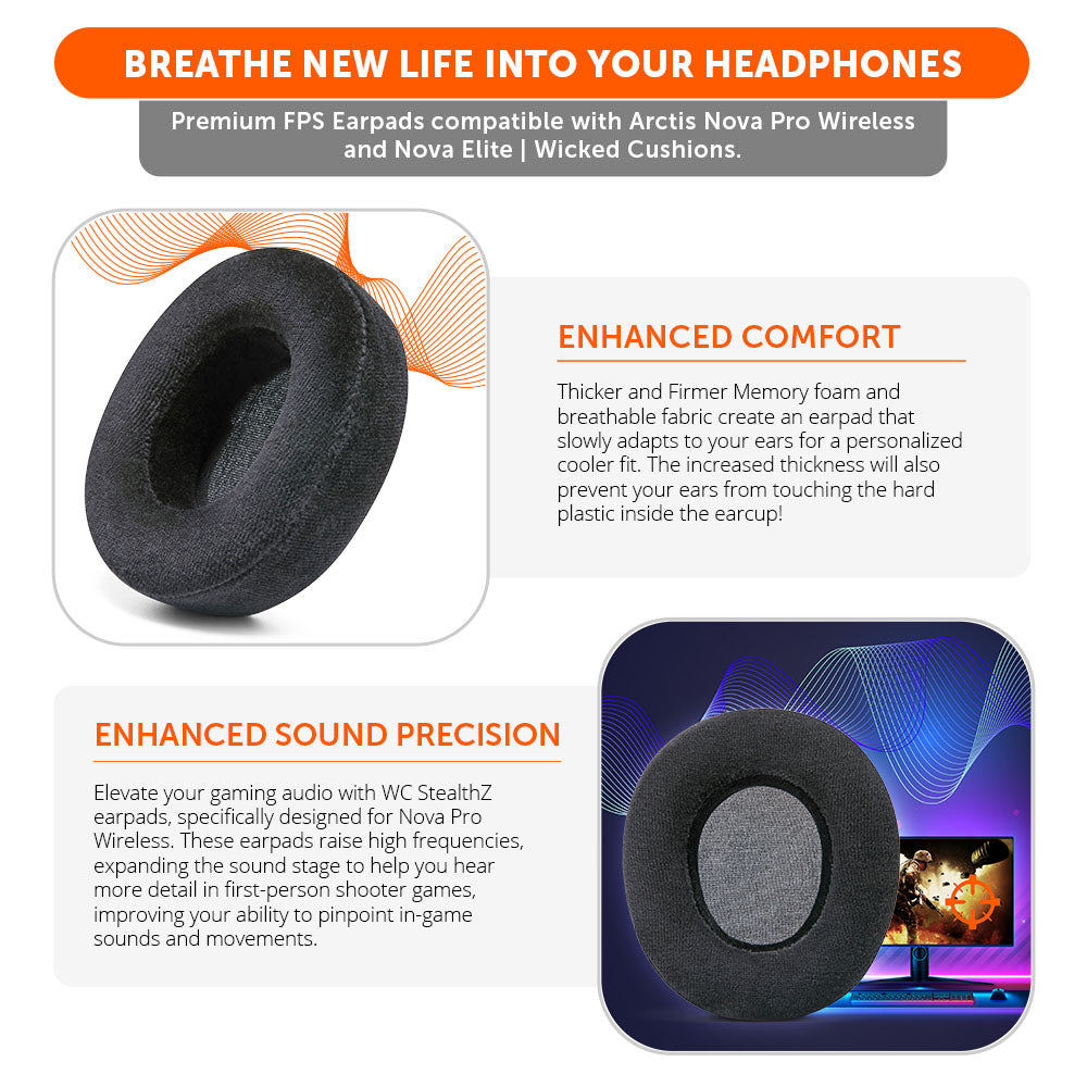 Nova Pro Wireless & Nova Elite Earpads - WC StealthZ