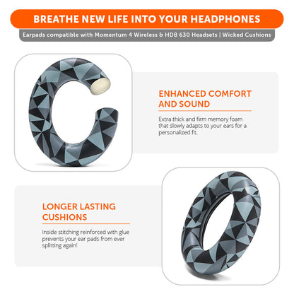 Sennheiser Momentum 4 & HDB 630 Earpads - WC PadZ Momentum 4 & HDB 630
