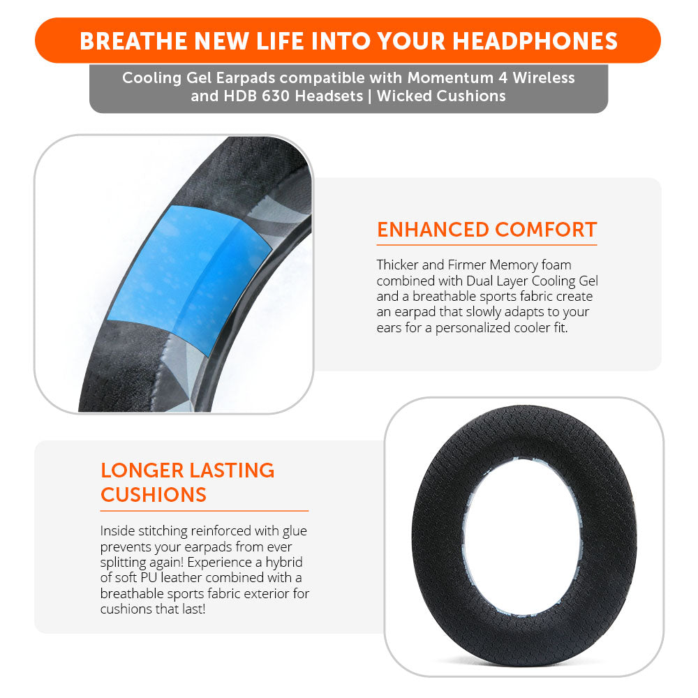 Sennheiser Momentum 4 & HDB 630 Earpads - WC FreeZe Cooling Gel