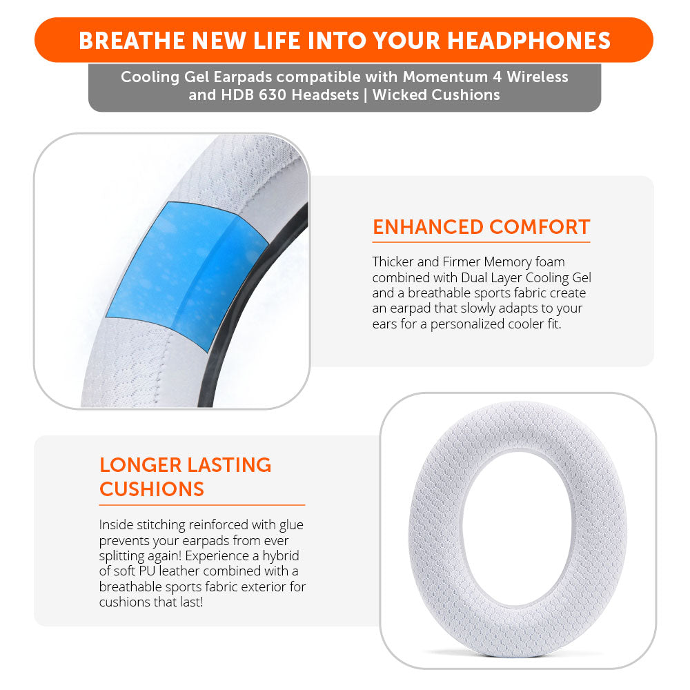 Sennheiser Momentum 4 & HDB 630 Earpads - WC FreeZe Cooling Gel