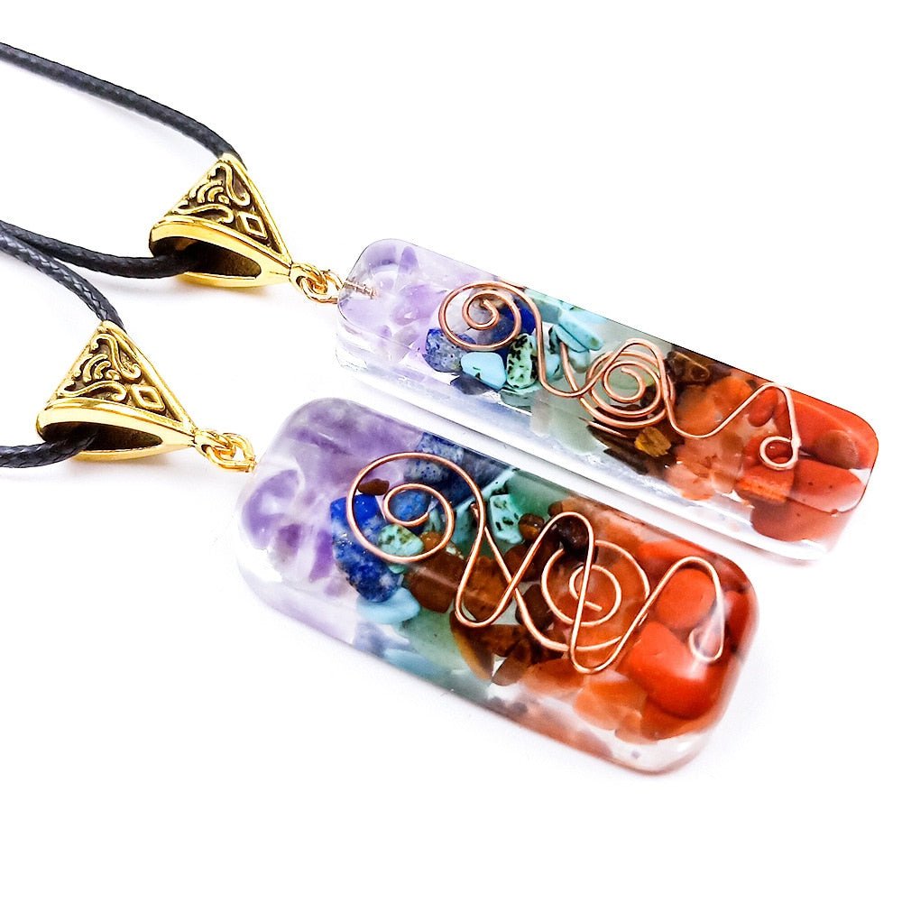 Reiki Healing 7 Chakra Orgone Necklace
