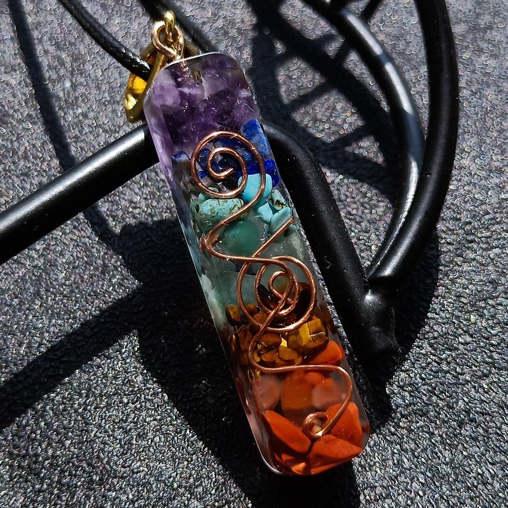 Reiki Healing 7 Chakra Orgone Necklace