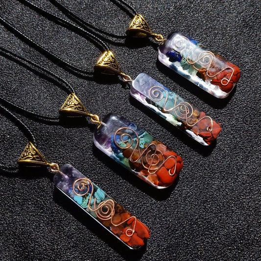 Reiki Healing 7 Chakra Orgone Necklace