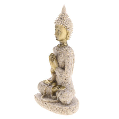Miniature Sandstone Meditation Buddha