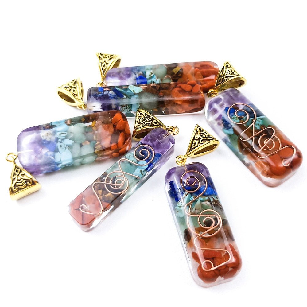 Reiki Healing 7 Chakra Orgone Necklace