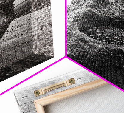 Sea Orb Rock, Coastal Texture, Ocean Shell Art, Framed Canvas Print, Beach House Wall Decor, Abstract Nature, Nautical Art Piece