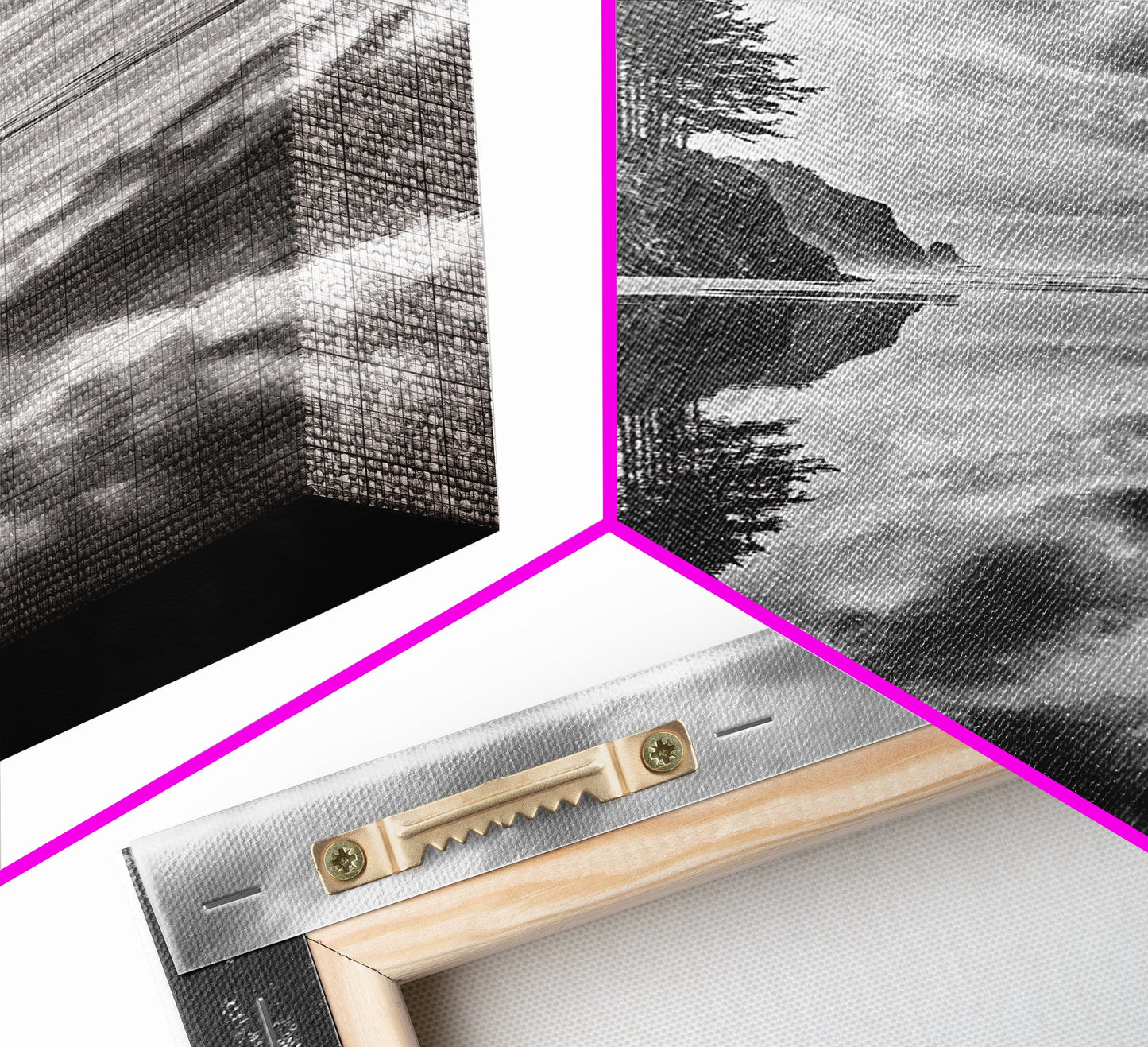 Ocean Cliff Reflection, Dramatic Coastline Art, Cloudy Sky Canvas, Framed Canvas Print, Living Room Wall Art, Moody Landscape Photography