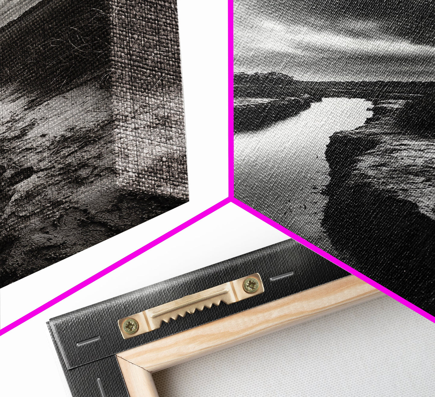 Misty Marsh Path, Moody Landscape, Nature Wall Decor, Living Room Art, Canvas Print, Black and White Photography, Autumn Wall Art