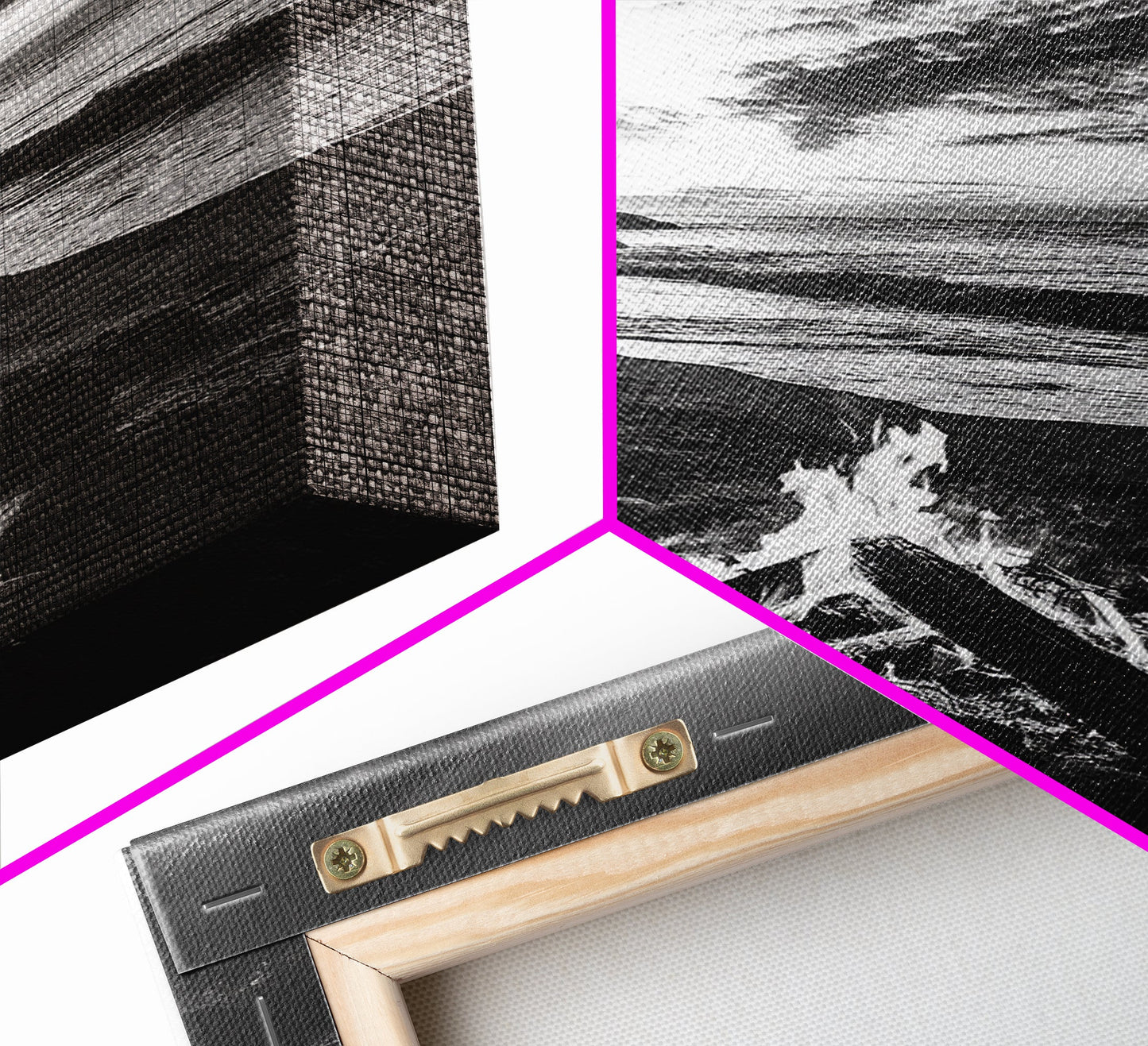 Shoreline fire night, beach flames, evening waves, rustic warmth, Canvas Print, Autumn decor, outdoor adventure minimalist wall art