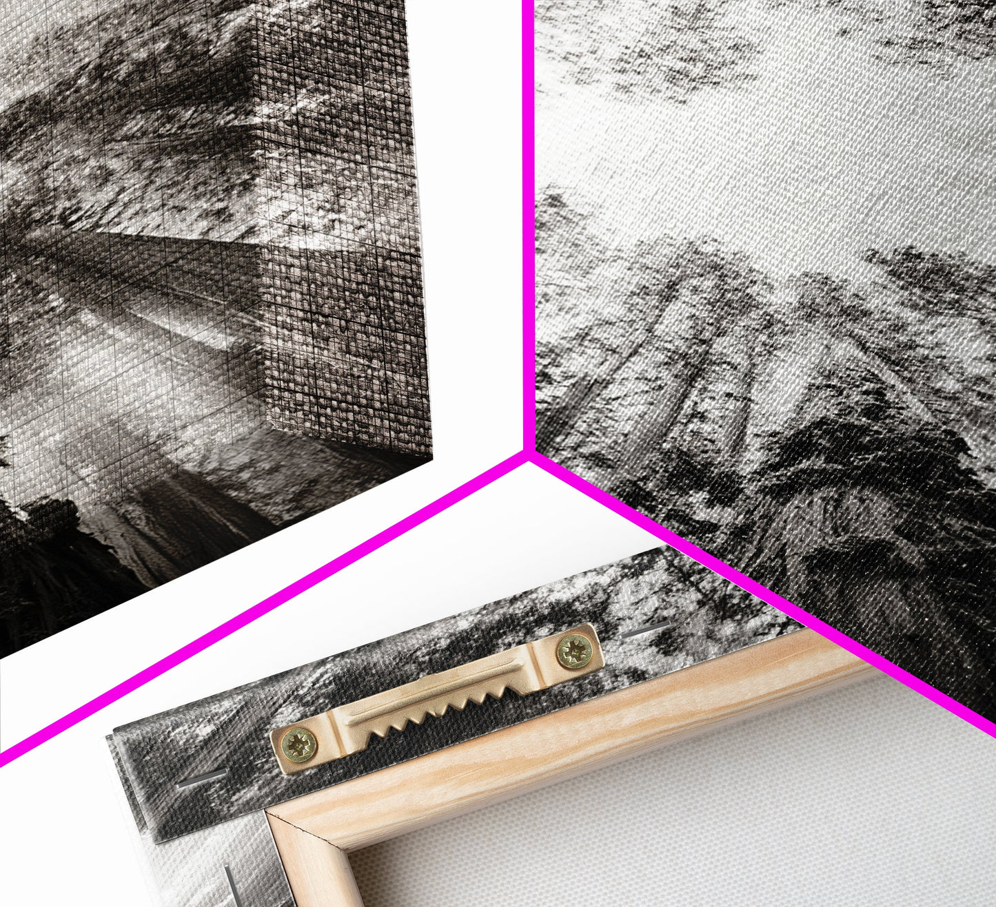 Redwood Canopy Sky, Majestic Forest Trees, Vertical Nature Scene, Framed Canvas Print, Wilderness Wall Art, Lodge or Den Decor