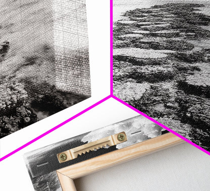 Island Cloud Escape, Ocean Path Scene, Tropical Seascape, Canvas Print, Coastal Beach House Art, Summer Island Vibes Wall Art