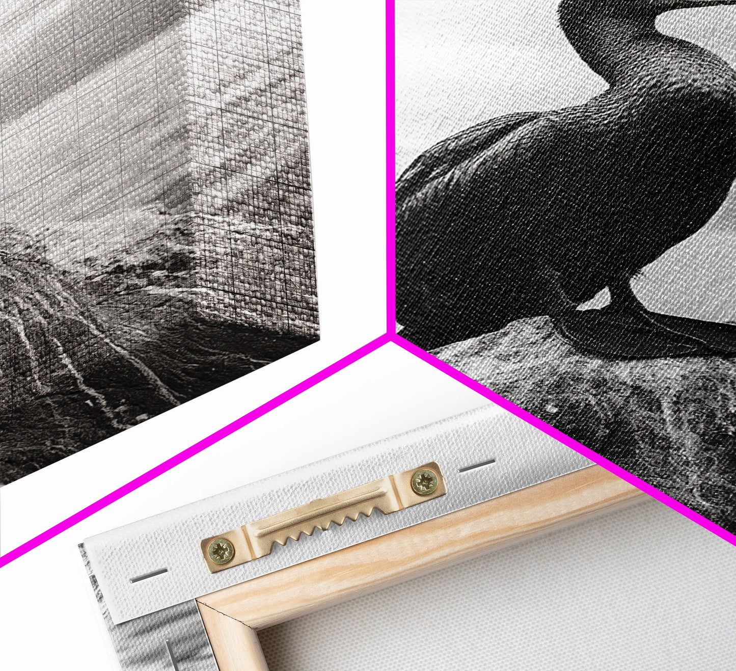 Coastal Bird Portrait, Nature Minimalism, Lake Decor, Monochrome Wildlife, Framed Canvas Print, Bedroom Wall Art, Bird Photography Print