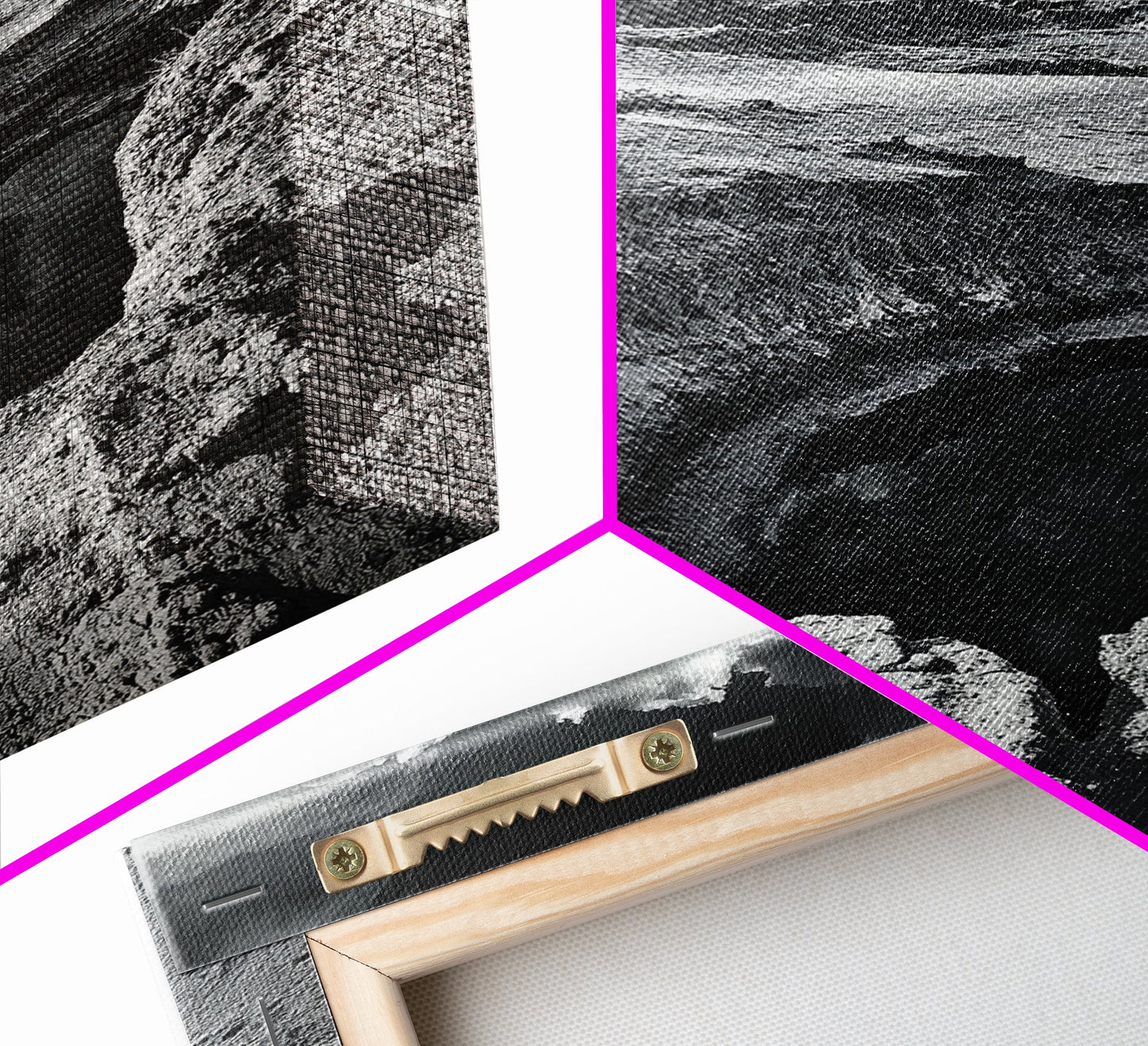 Desert Crater Scene, Surreal Landscape Art, Earth Tone Vibe, Minimalist Nature, Framed Canvas Print, Office Wall Decor, Modern Western Style