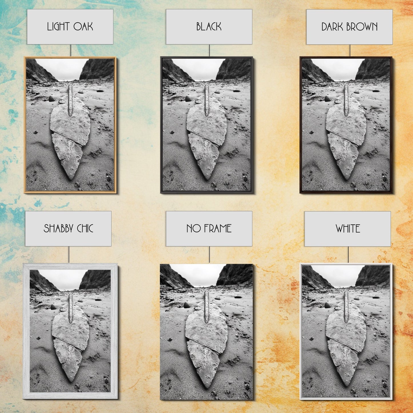 Fossil Rock Shore, Beach Minimalism, Sand Texture Art, Canvas Print, Coastal Wall Art, Natural History Decor, Abstract Earthy Art