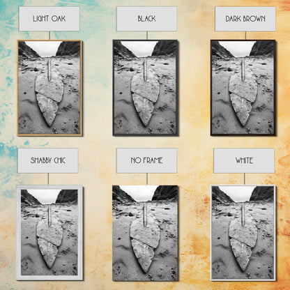 Fossil Rock Shore, Beach Minimalism, Sand Texture Art, Canvas Print, Coastal Wall Art, Natural History Decor, Abstract Earthy Art