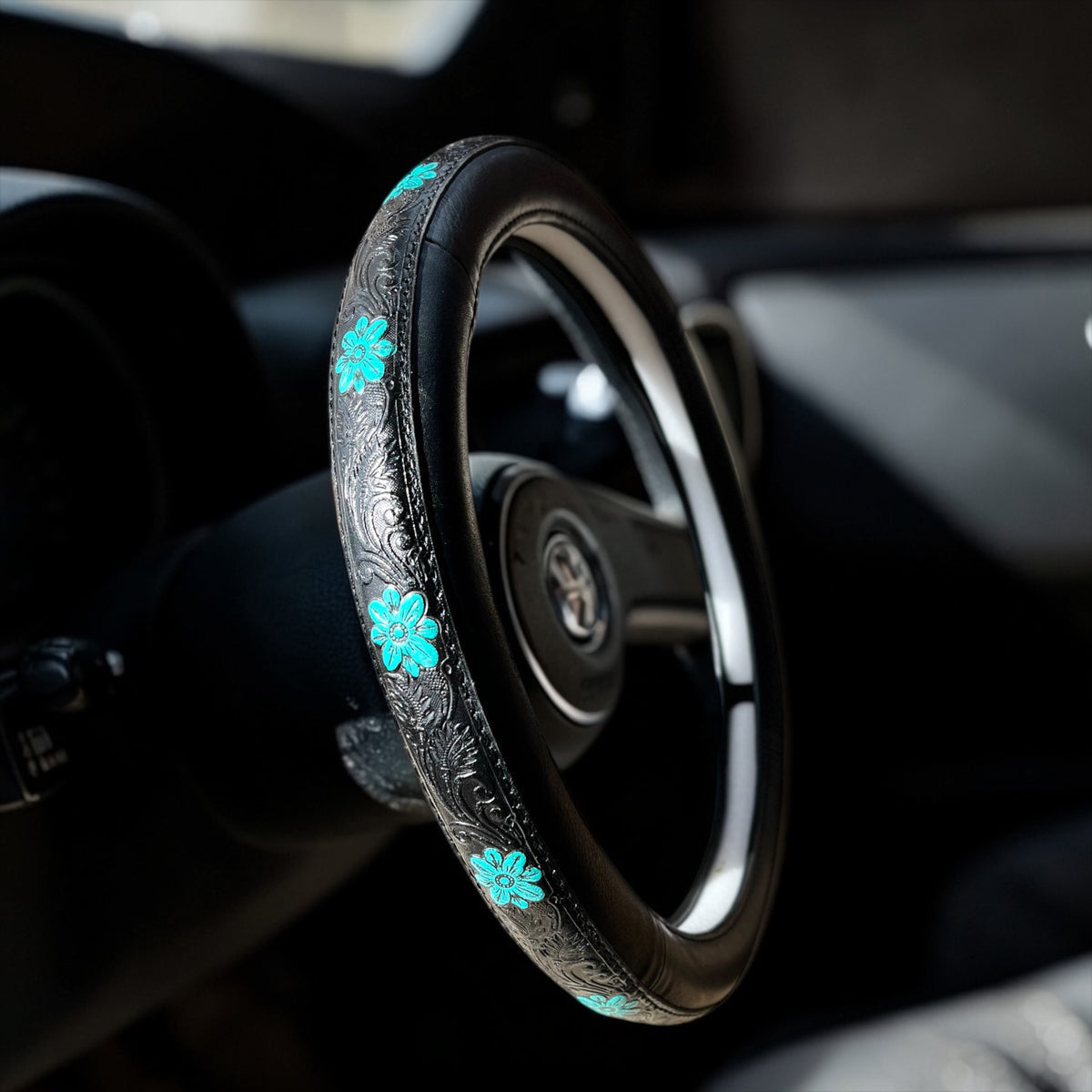 15” Genuine Leather Steering Wheel Covers