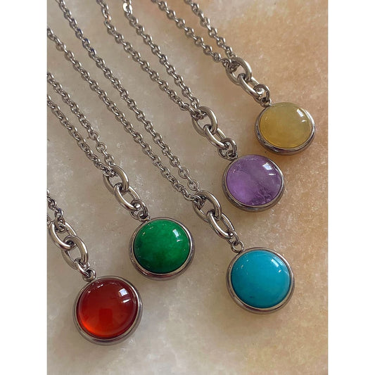 STONE CHARM NECKLACE