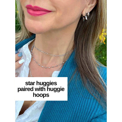 HUGGIE HOOP EARRINGS