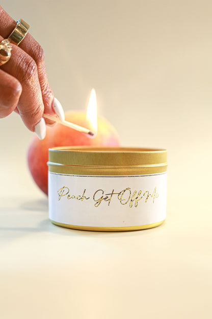 Peach Get Off Me - Luxe Hand-Poured Natural Coconut Wax Candle