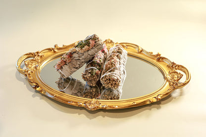 4" Sustainably Harvested - White Sage & Pink Sinuata Flower