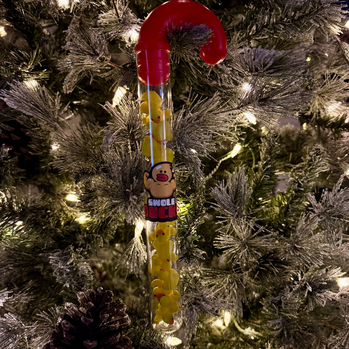 Swole Duck Candy Cane