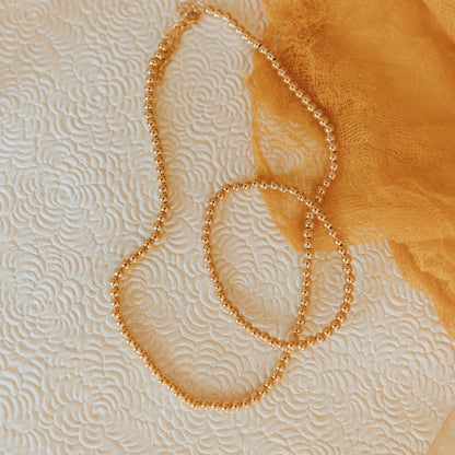 Staci Gold Filled Bead Necklace no