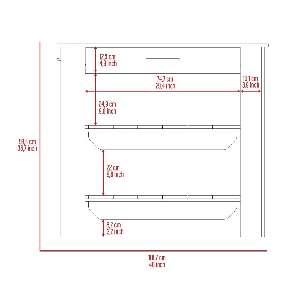 Kitchen Island - 40 Inches