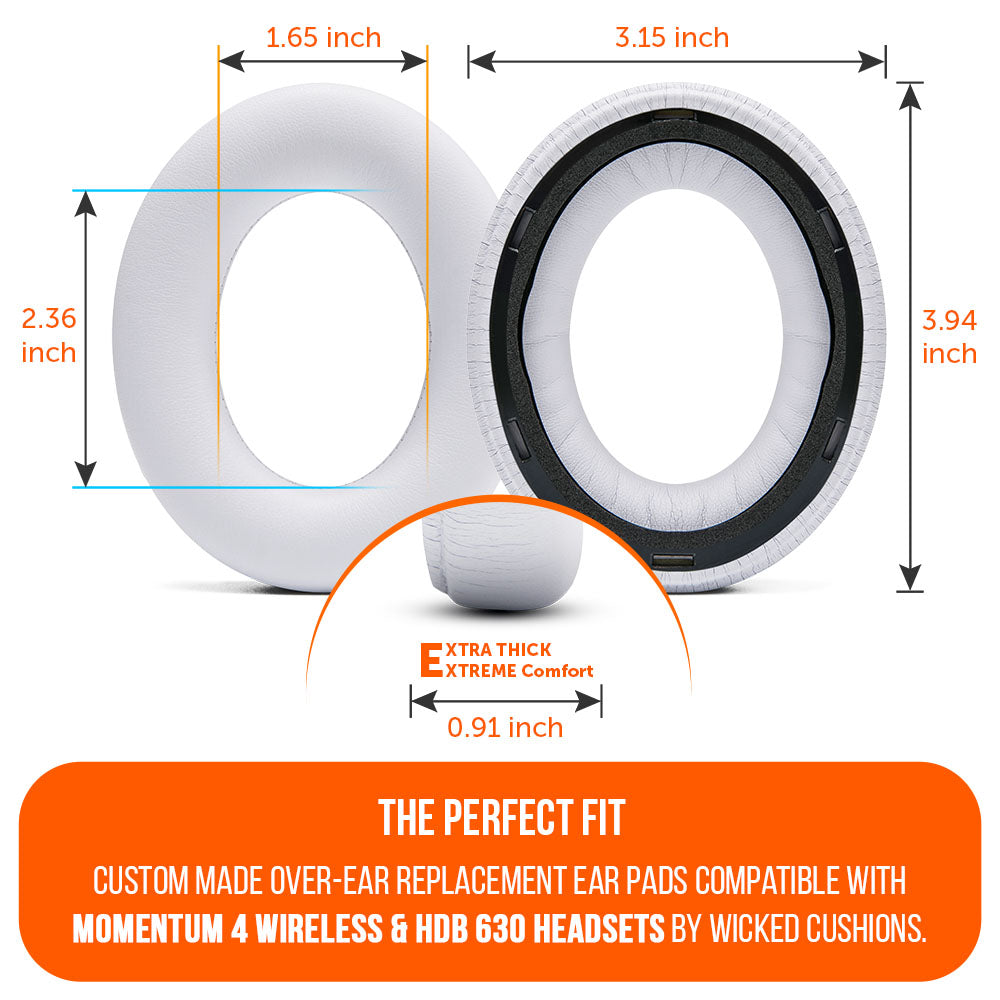 Sennheiser Momentum 4 & HDB 630 Earpads - WC PadZ Momentum 4 & HDB 630