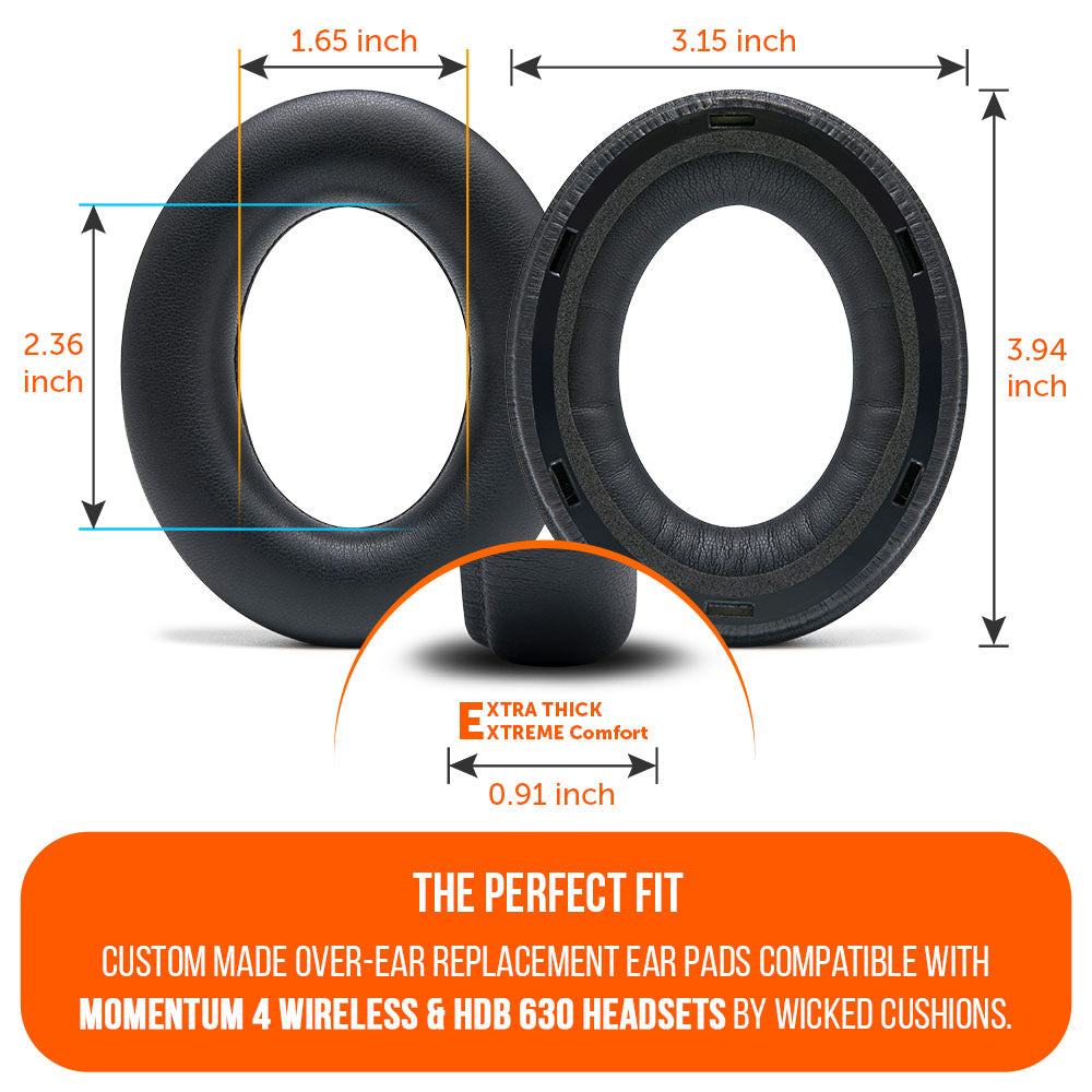 Sennheiser Momentum 4 & HDB 630 Earpads - WC PadZ Momentum 4 & HDB 630