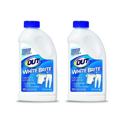 OUT White Brite Laundry Whitener Powder, 1 lb 12 oz, 2 Bottles
