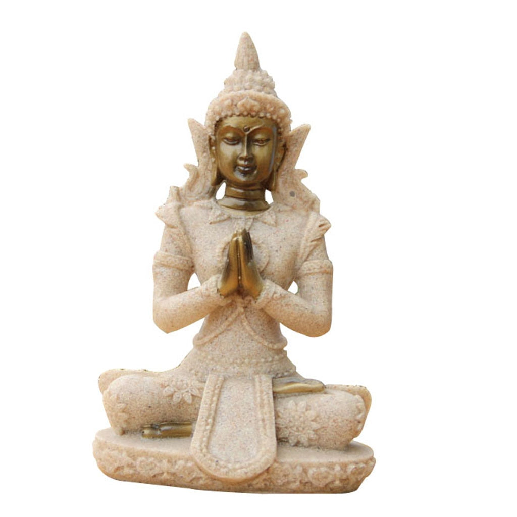 Miniature Sandstone Meditation Buddha