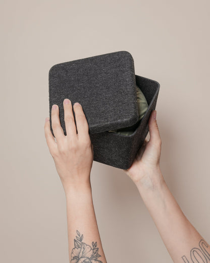 The Sculpted Bin - Petite with Lid