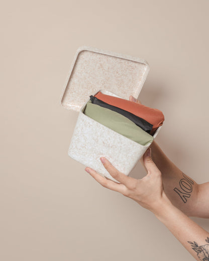 The Sculpted Bin - Petite with Lid