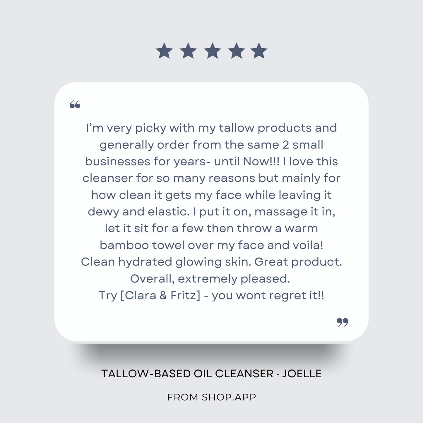 Tallow-Based Oil Cleanser
