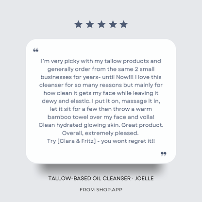 Tallow-Based Oil Cleanser