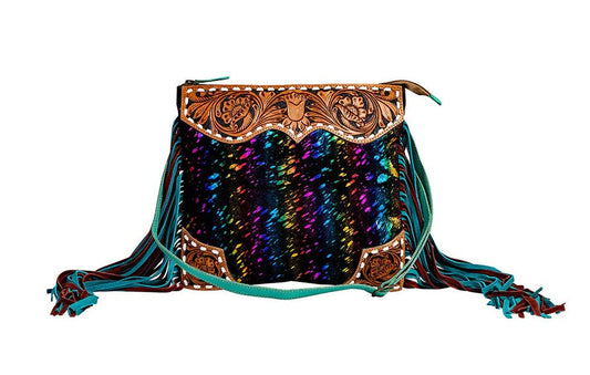 Tumbleweed Trail Fringed Hand-Tooled Bag