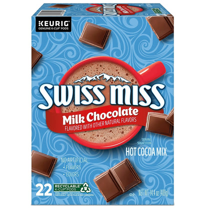 Swiss Miss Milk Chocolate Hot Cocoa Keurig K-Cup Pods 22/Box 1252