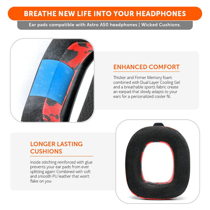 Astro A50 Gen 4, Gen 5 and A50X Earpads - WC FreeZe Cooling Gel