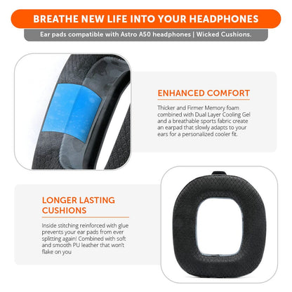 Astro A50 Gen 4, Gen 5 and A50X Earpads - WC FreeZe Cooling Gel