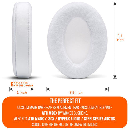 ATH M50X Earpads - Velour Hybrid