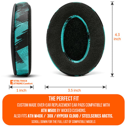 ATH M50X Earpads - Velour Hybrid