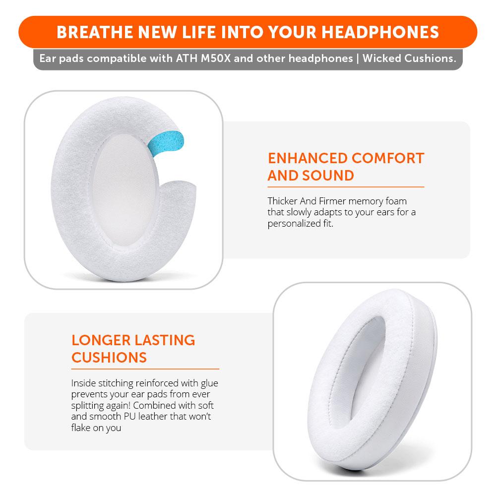 ATH M50X Earpads - Velour Hybrid